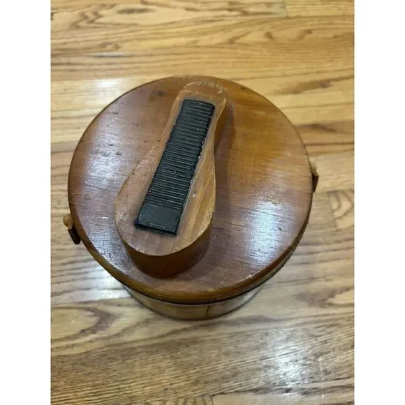 Vintage Antique Shoe Shine Box Carrier Advertisement Hand Painted Wood.